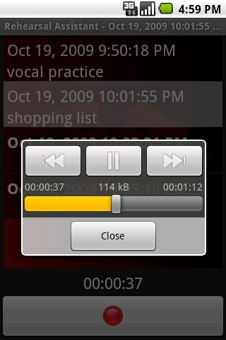 Sound Recorder Widget Screen 2