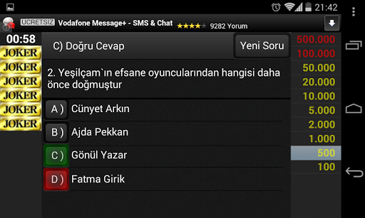 【免費益智App】Joker Bilgi Yarışması Oyunu-APP點子