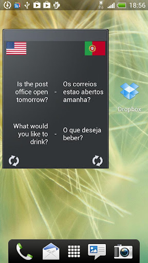 Learn Portuguese widget