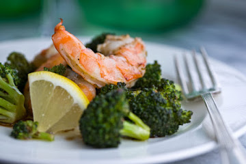 Roasted Broccoli With Shrimp