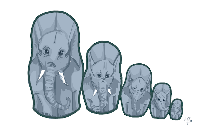 Elephant nestling dolly