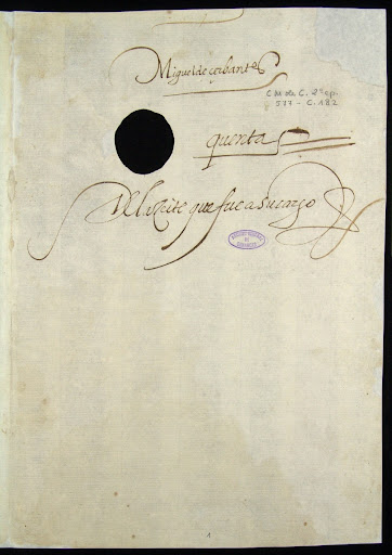 Account of transport of oil collected by Cervantes.