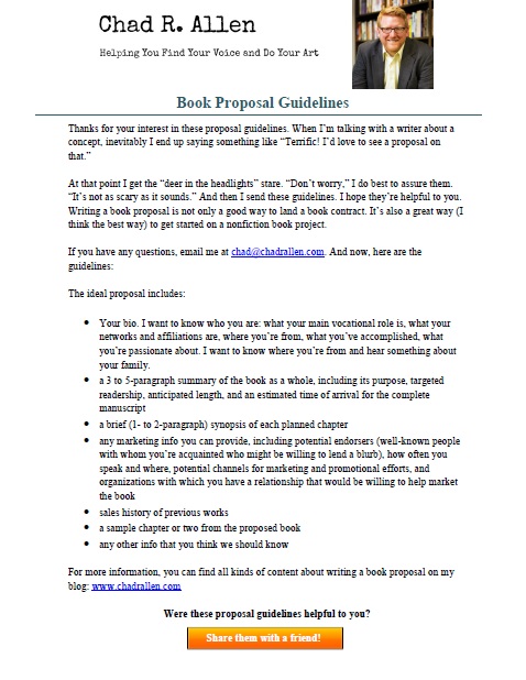 How to write a book proposal overview