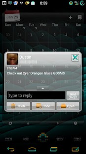 How to get GO SMS CyanOrangen Glass Theme lastet apk for android