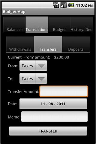 Budget App Screen 3
