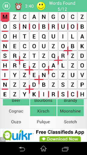 Oxy word Search game