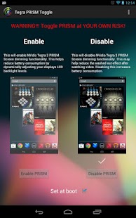 NVidia Tegra PRISM Toggle