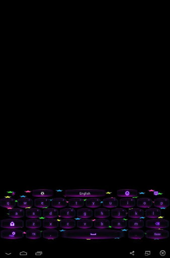 GO Keyboard Purple Stars Theme