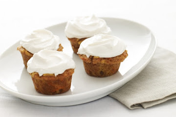 Carrot Apple Mini Cupcakes with Non-Dairy  Cream Cheese Icing