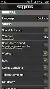 Tabata Timer - Pro (Ad free) Screen 2