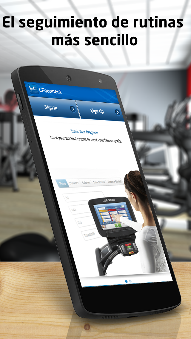 Android application Life Fitness Connect screenshort