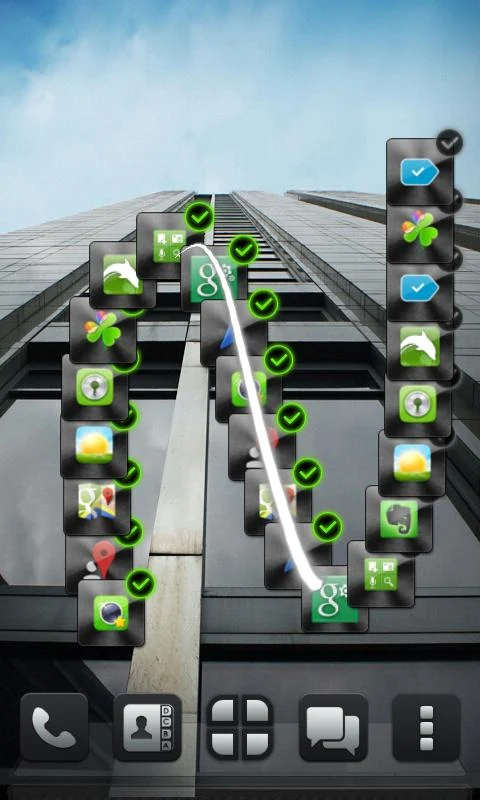 Next Launcher 3D Theme Dark - screenshot