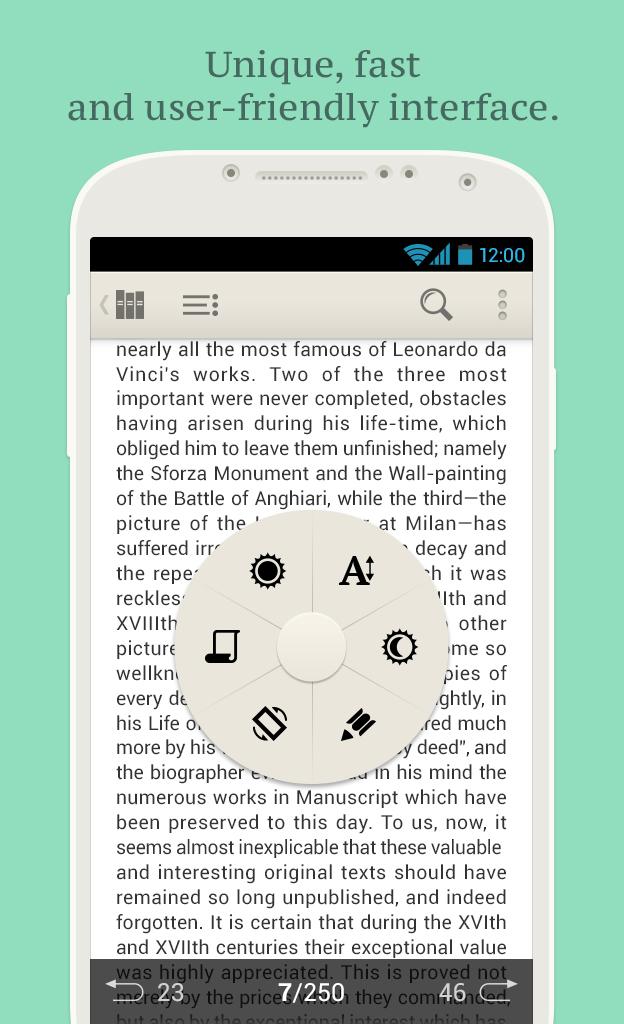 Android application PocketBook reader - any books screenshort