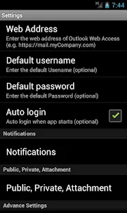 OWM Web Email for Outlook OWA - screenshot thumbnail