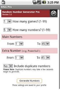 Lastest Random Number Generator APK for Android