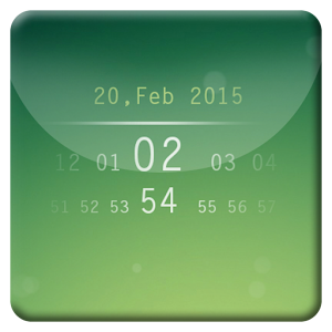 Abstract Green HD Clock