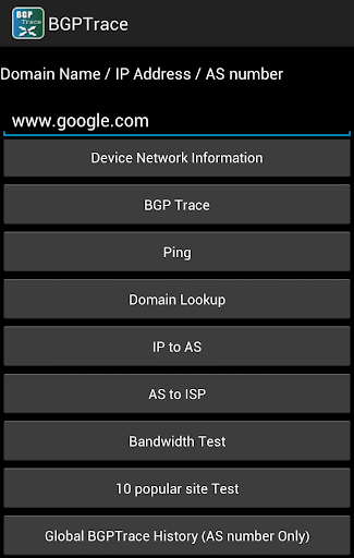 BGPTrace - Trace Route Ping