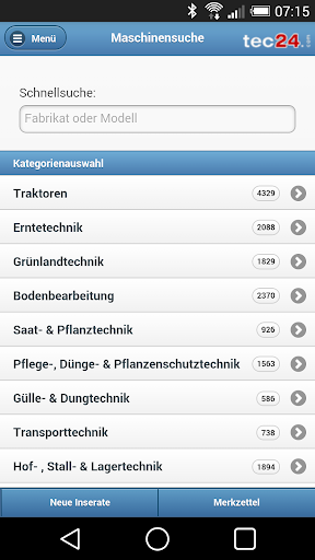 tec24: Gebrauchtmaschinenbörse