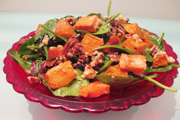 Baked Sweet Potato and Pecan Salad