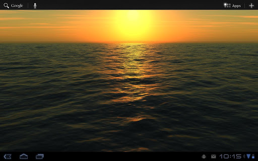 【免費個人化App】live wallpaper glow sun ocean-APP點子