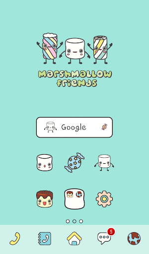 marshmallow friend dodol theme