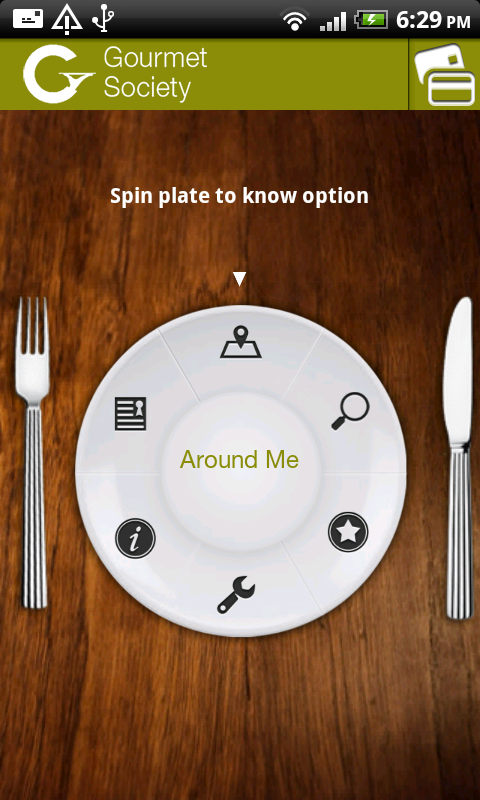 Gourmet Society Screen 1