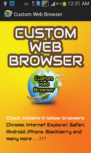 Custom Web Browser -User Agent
