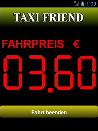 Spritgeld TaxiFriend Taxameter