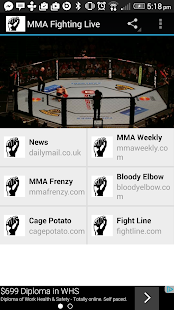 Android application MMA News screenshot