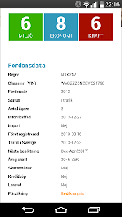 Download Biluppgifter vägtrafikregister APK for Android