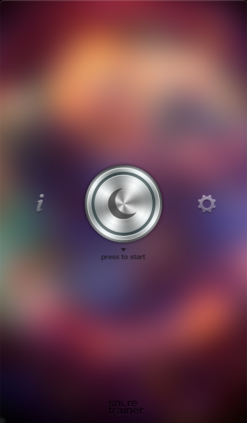 Android application Snore Trainer screenshort
