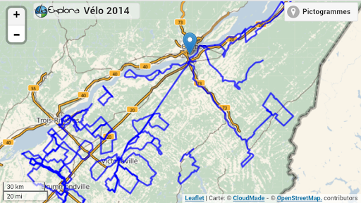 À vélo: parcours attraits