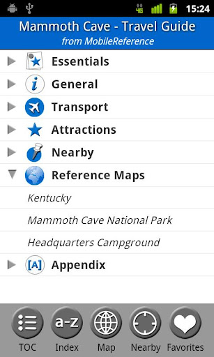 Mammoth Cave NP - Guide Map