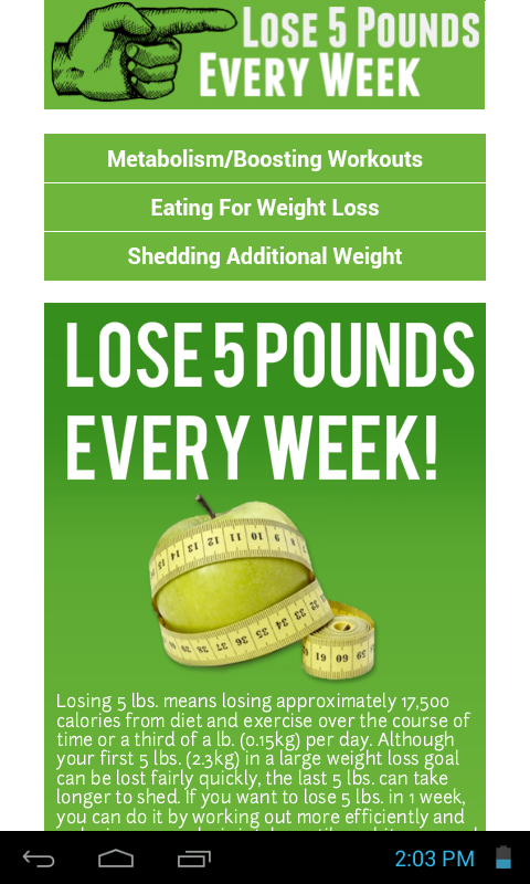 2 Week Diet Lose 5 Pounds