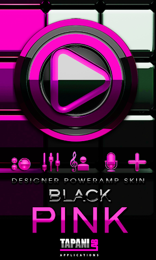 Poweramp skin Black Pink