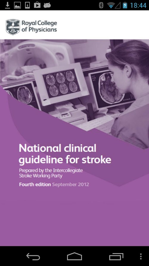 Android application RCP Stroke Guideline- Clinical screenshort