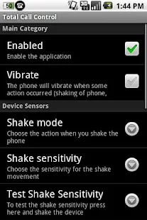 Total Call Control Shake Call