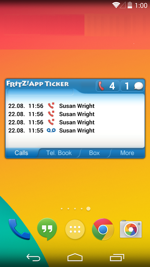 Android application FRITZ!App Ticker Widget screenshort