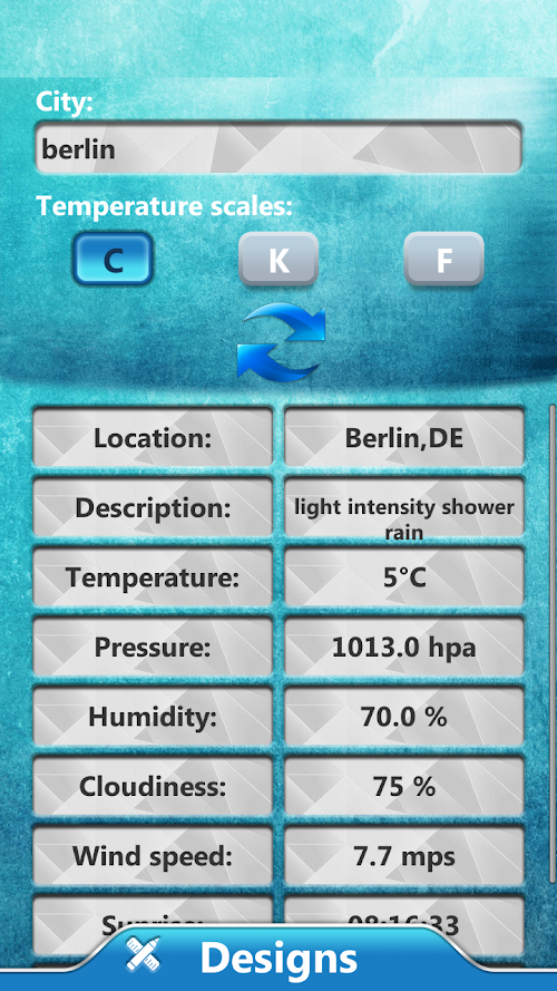 Android application Awesome Weather Clock Widget screenshort