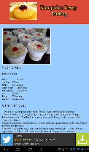 kumpulan resep puding