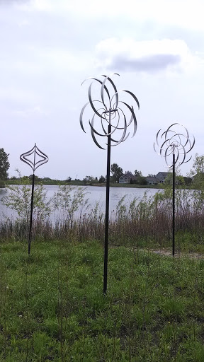 Metal Sculptures at Lake Leopold