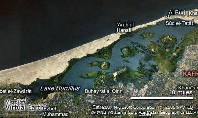 Lake Al Burullus Arial Map 