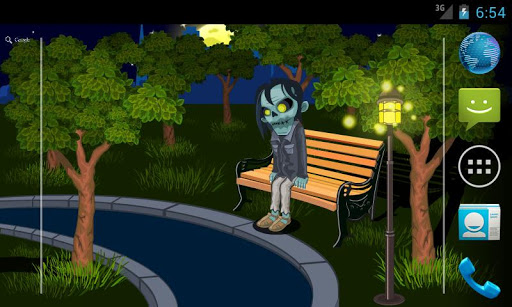 Zombie In Night Park Free