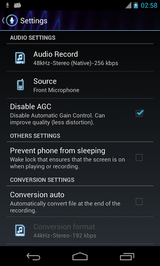 RecForge II Pro Audio Recorder - screenshot