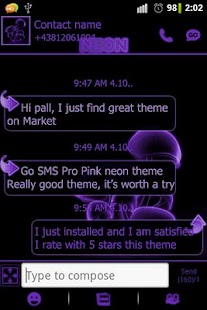 How to mod Purple neon theme GO SMS Pro patch 1.08 apk for pc