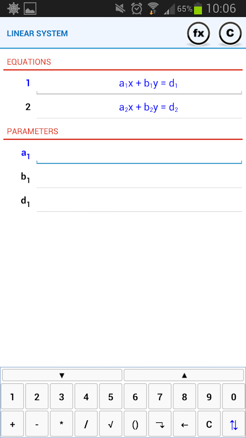 Android application Linear System Pro screenshort