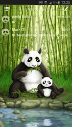 Panda Theme GO SMS Pro poster 1