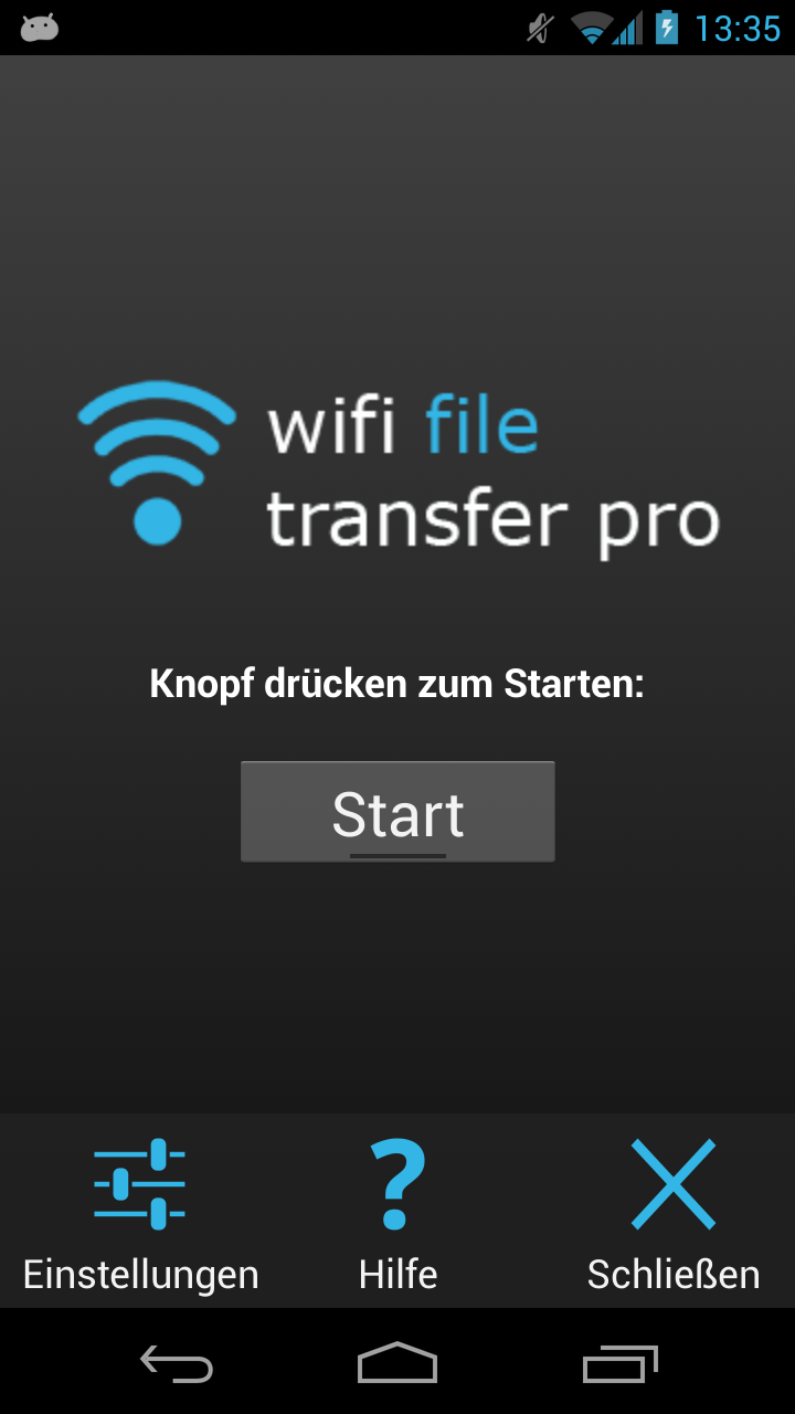 Android application WiFi File Transfer Pro screenshort