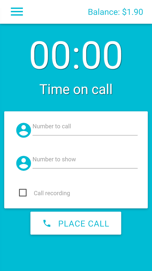 Android application Spoof Call screenshort