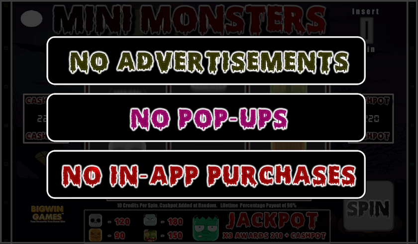Mini Monsters Slot Machine HD Screen 2